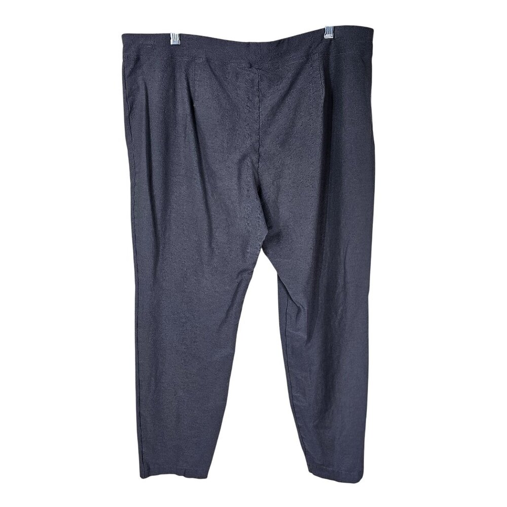 Eileen Fisher Pull On Pants 1X Grey Stretch Tapered Ankle Minimalist‎ Office USA - Picture 2 of 7
